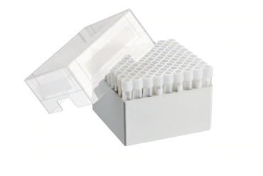 艾本德儲存盒 9 × 9, 可放置 81  個螺旋蓋（凍存）管， 4  –  5  mL，2  件，高 102  mm，4  英寸，聚丙烯材料，可耐受最低 -86  °C，可高溫高壓滅菌，帶蓋子并具有