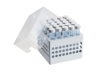 艾本德儲存盒 5 × 5, 可放置 25  個試管，15  mL，2  件，高 127  mm，5  英寸，聚丙烯材料，可耐受最低 -86  °C，可高溫高壓滅菌，帶蓋子并具有數(shù)字字母標(biāo)識