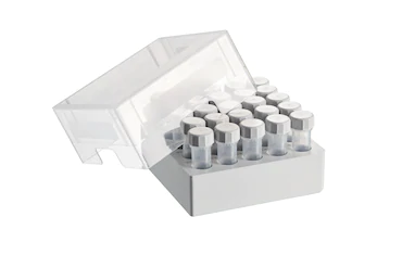 艾本德儲存盒 5 × 5, 可放置 25  個螺旋蓋管，5  mL，2  件，高 76  mm，3  英寸，聚丙烯材料，可耐受最低 -86  °C，可高溫高壓滅菌，帶蓋子并具有數(shù)字字母標(biāo)識