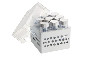 艾本德儲存盒 3 × 3, 可放置 9  個 50  mL 試管和 4  個 15  mL 試管，2  件，高 127  mm，5  英寸，聚丙烯材料，可耐受最低 -86  °C，高溫高壓滅菌，帶蓋子