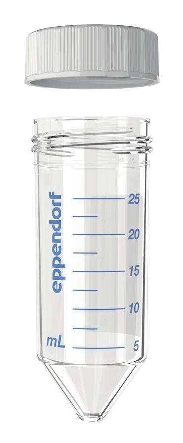 艾本德Eppendorf Conical Tubes 25 mL 帶螺旋蓋, 25 mL, 啟動(dòng)套裝，4  個(gè)單離心管架，6  個(gè)轉(zhuǎn)子適配器，轉(zhuǎn)子孔可容納 50  mL 錐形管, PCR 潔凈級(jí), 無